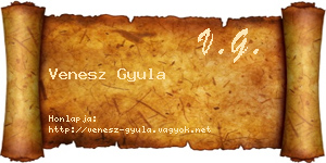 Venesz Gyula névjegykártya