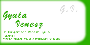 gyula venesz business card
